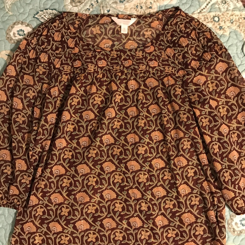 Lauren Conrad sheer Moroccan style top
